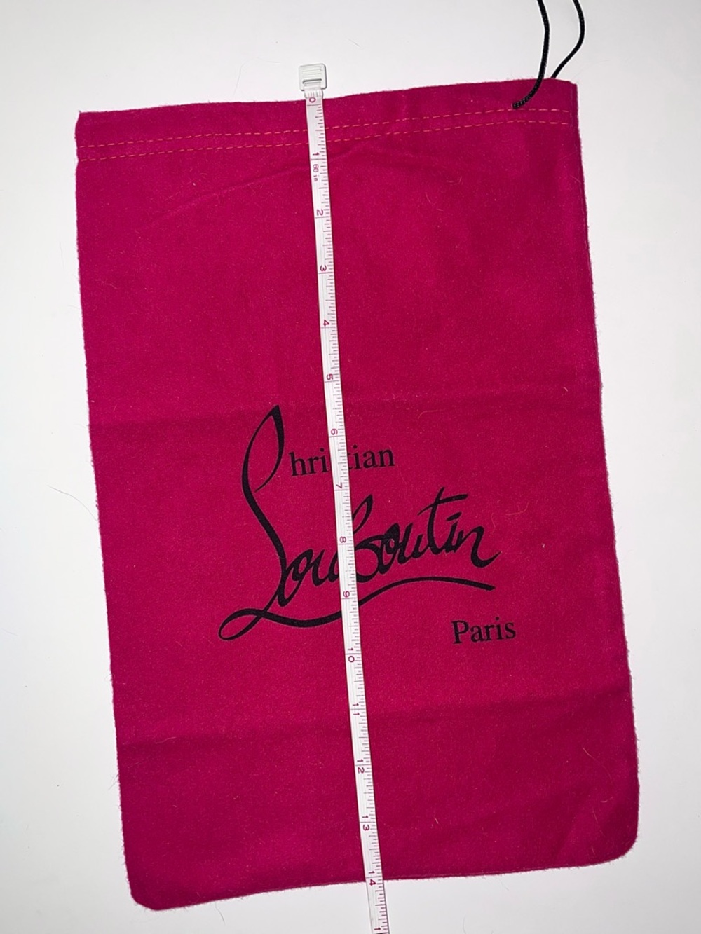Christian Louboutin Paris Red Logo Drawstring Dust Bag NEW 9.5” x 14” - Picture 4 of 7